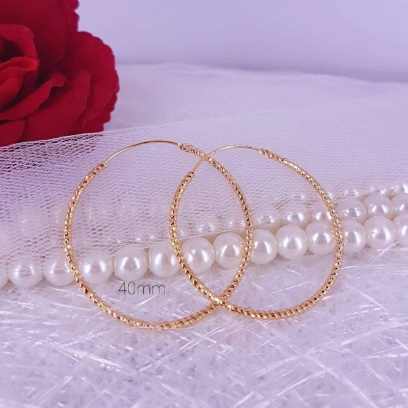 Anting Ring Replika Emas 40mm