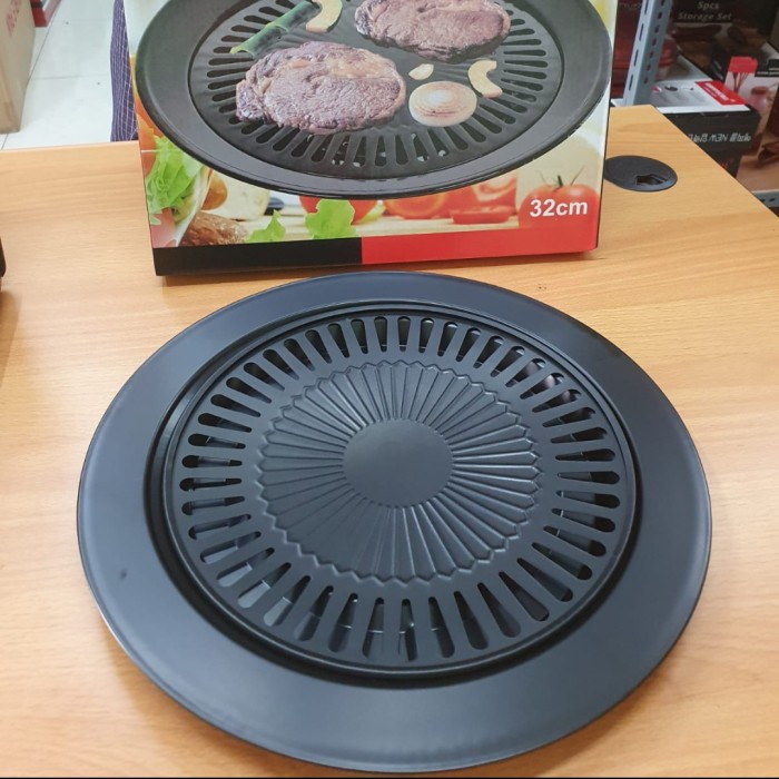 Bayar ditempat Wajan Ultra Grill Pan 32 cm - Ultra Grill Korean - BBQ Plate Bulat HC Alat panggang a