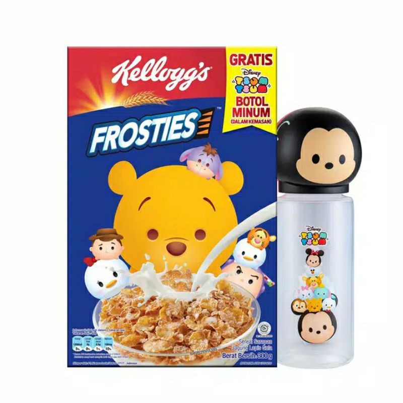 Kelloggs Frosties ( 300 gr x 2 ) FREE Tsum Tsum Exclusive Bottle 500ml