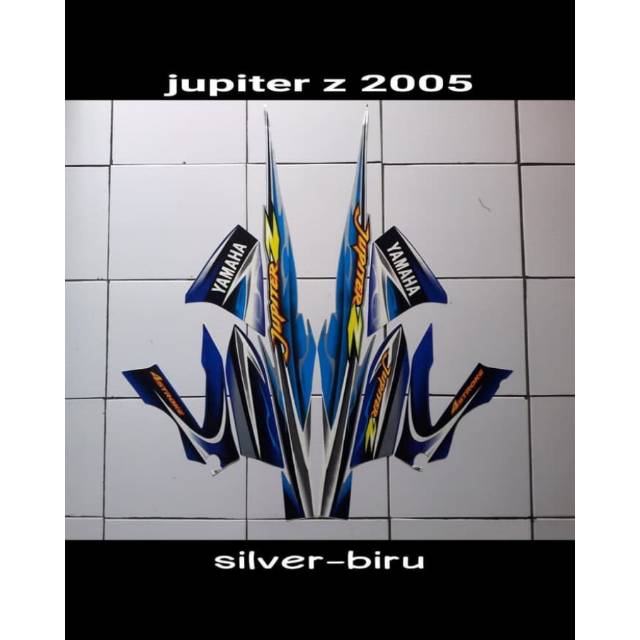 Striping jupiter z 2005 silver-biru