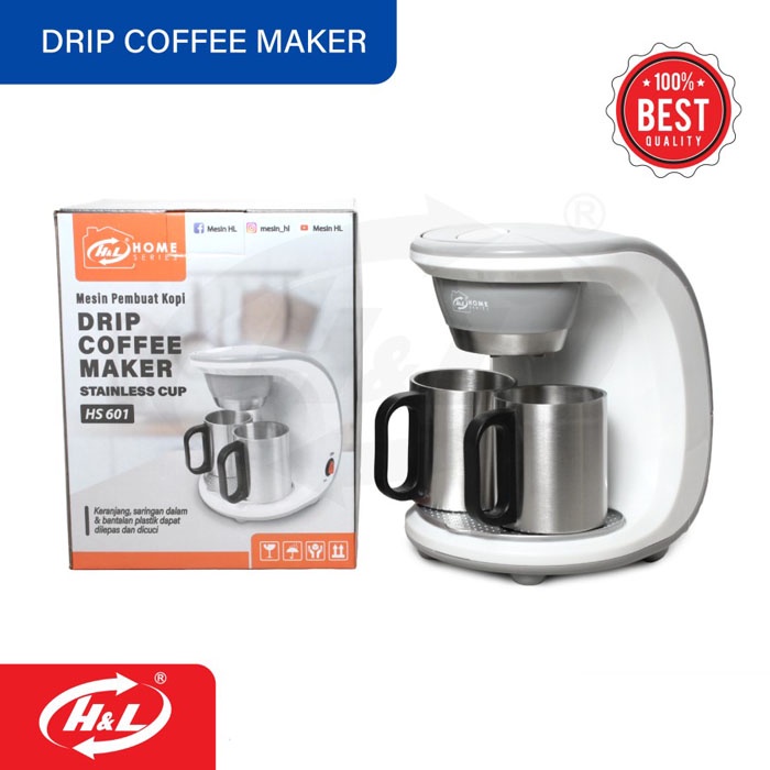 HL Drip Coffee Maker Stainless Cup Mesin Pembuat Kopi HS601 HS 601