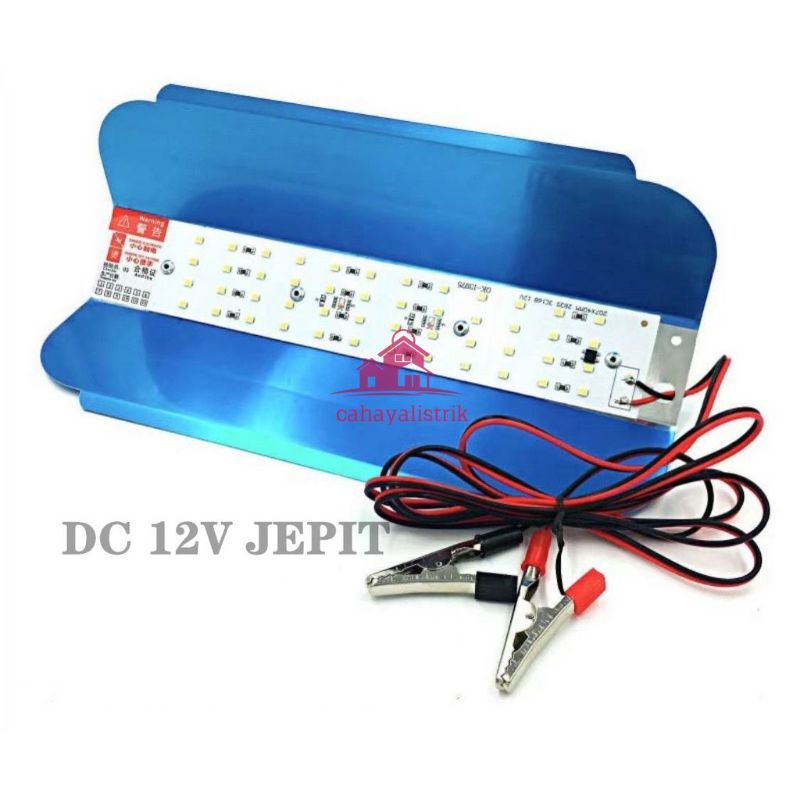 50W 12V DC/ PJU LED SUNLAMP JEPIT AKI/ SOROT OUTDOOR LAMPU JALAN