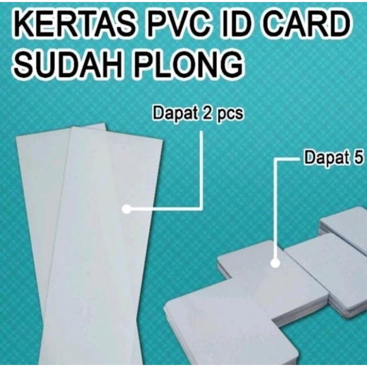 BAHAN ID CARD PVC ID CARD - POTONGAN SUDAH DI PLONG 86x54mm 0.76