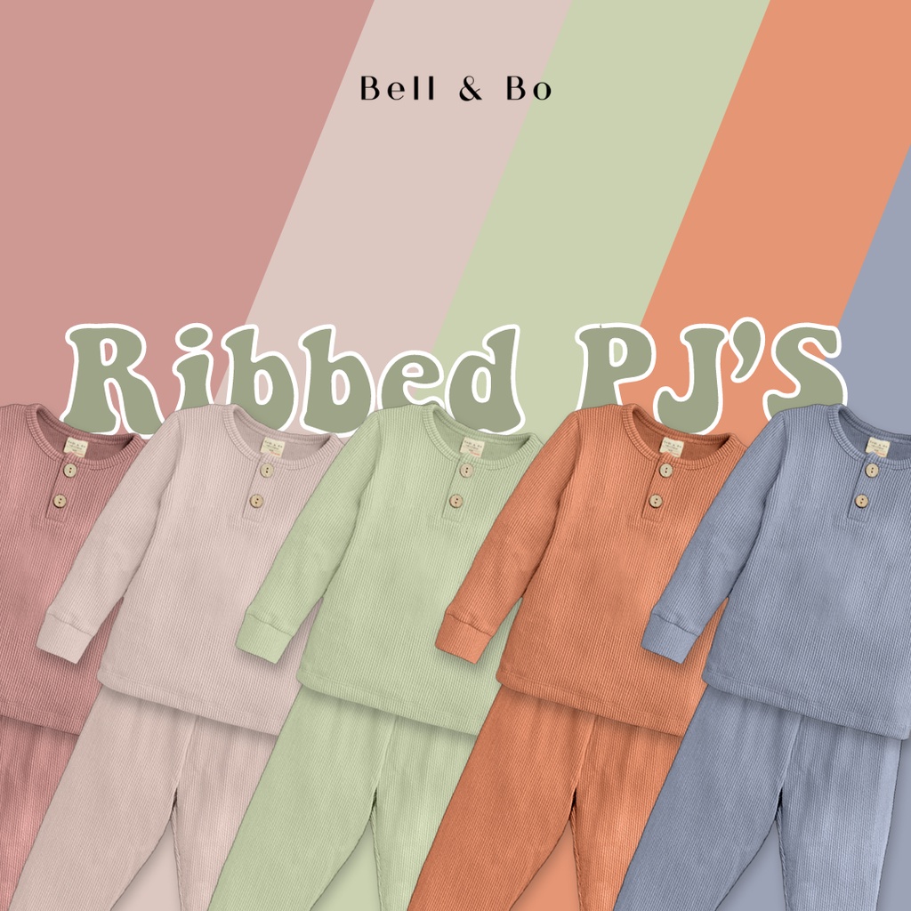 Bell &amp; Bo - Rumi Set - Piyama Rib Anak Bayi Laki dan Perempuan