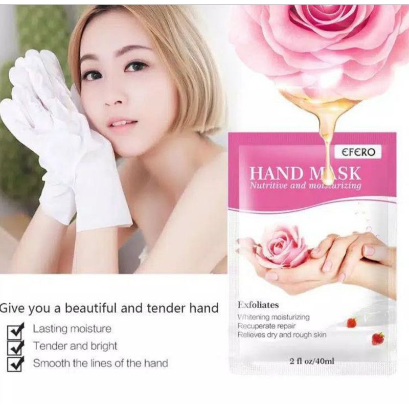 Ready Efero Baby Hand Mask Exfoliating Masker Tangan Rose