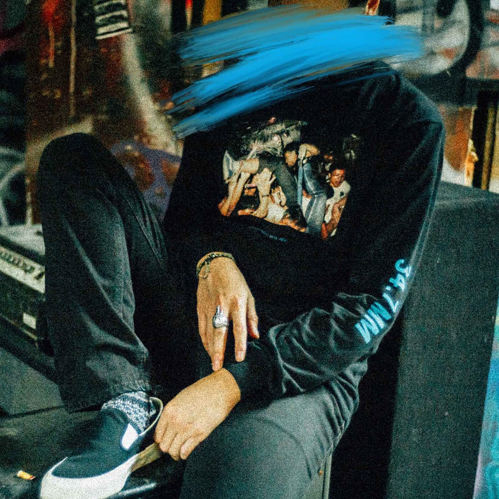 UNKL347 Kaos Longsleeves kaos Katun Lengan Panjang Motif Hitam 347XRR 2 LS