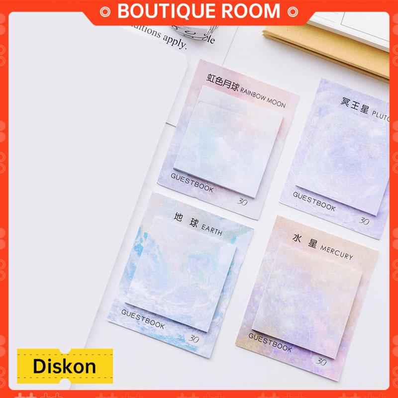 

Ready✨Kertas Memo Sticky Note / Stiker Bentuk Kotak Motif Planet LucuBER