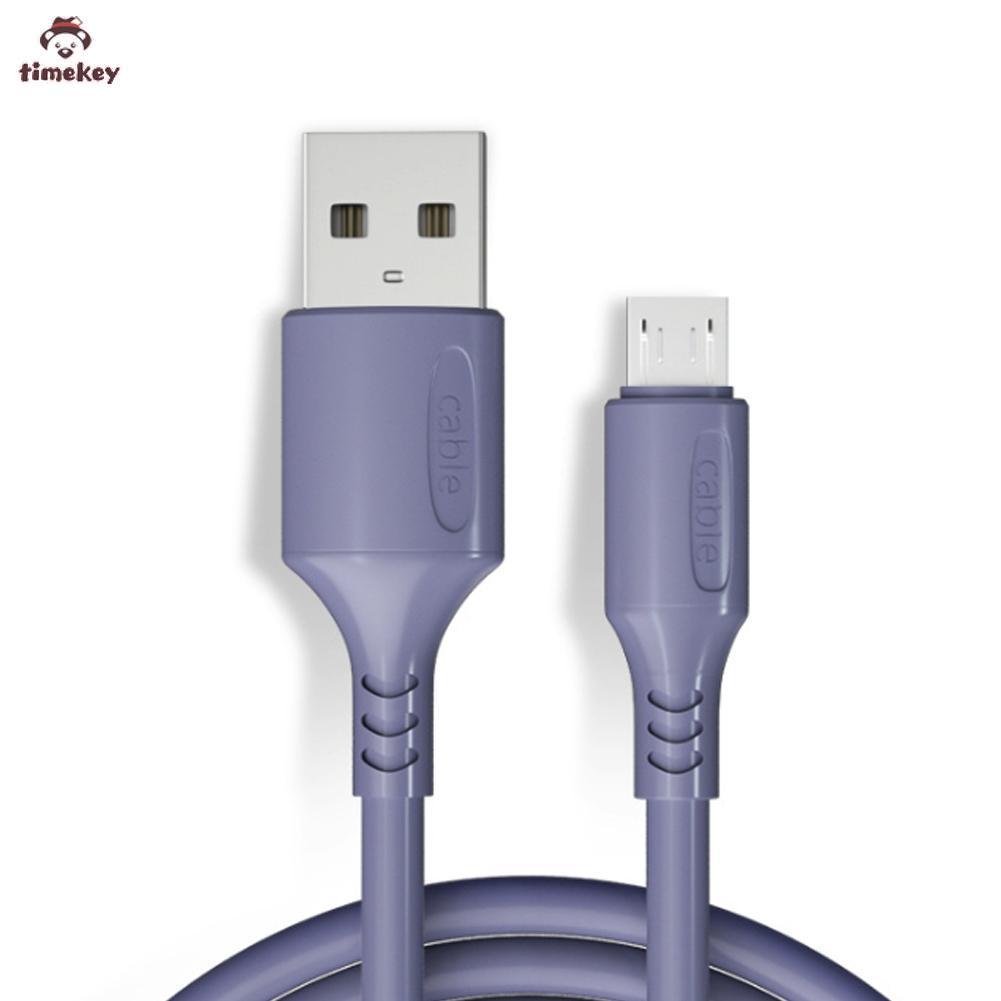 Tk Kabel Data / Charger Micro Usb Fast Charging Bahan Silikon Untuk Samsung / Xiaomi / Huawei