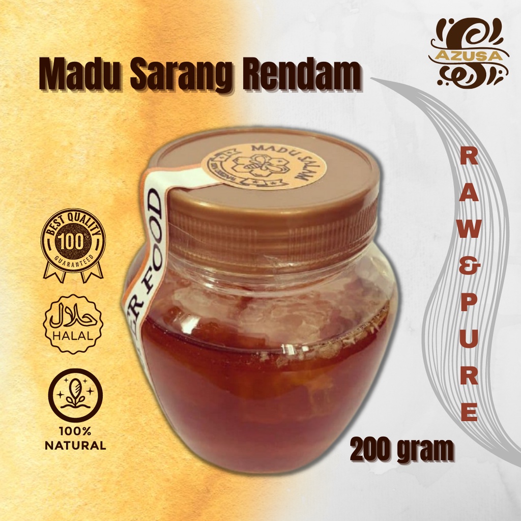 

Madu Sarang Rendam 200 gram/ Sarang Madu di Dalam Madu / Madu ada Sarang Madunya / Madu Murni Original 100%/ Madu Lebah Melifera/ Madu Asli Alami/ Natural Alami/ Raw & Pure Honey/ Madu Mentah Asli/ Super Food/ Immune Booster