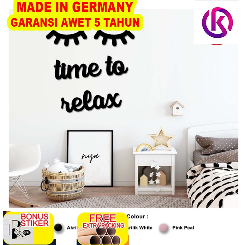 

Promo Hiasan Dinding AKRILIK - TIME TO RELAX - Kamar Tidur / Ruang Keluarga - Hitam