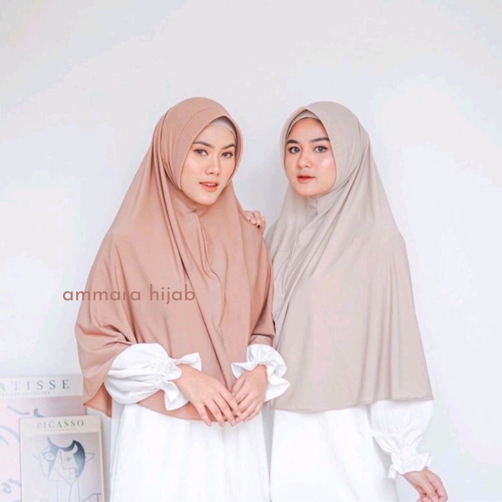 Hijab Bergo Hamidah Jumbo XL Spandek Jersey Jilbab Bergo Simple Pad XL Spandek Jersey Kerudung Ukura