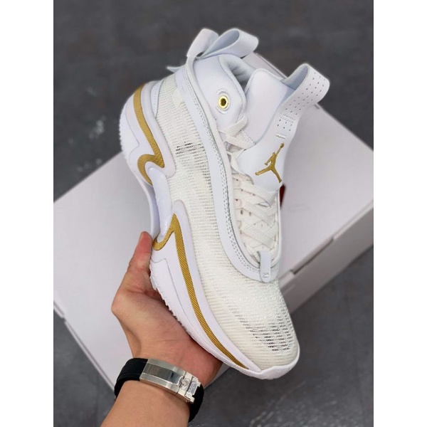 SEPATU BASKET NIKE AIR JORDAN 36 WHITE GOLD