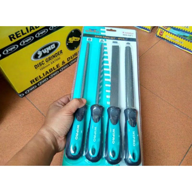 4pc kikir kayu set 8"(Besar) kikir tukang best quality heavy duty