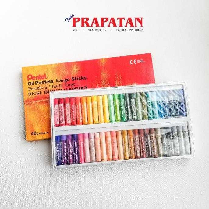 

:::::::] Crayon Pentel / Oil pastel Large stick 48 warna