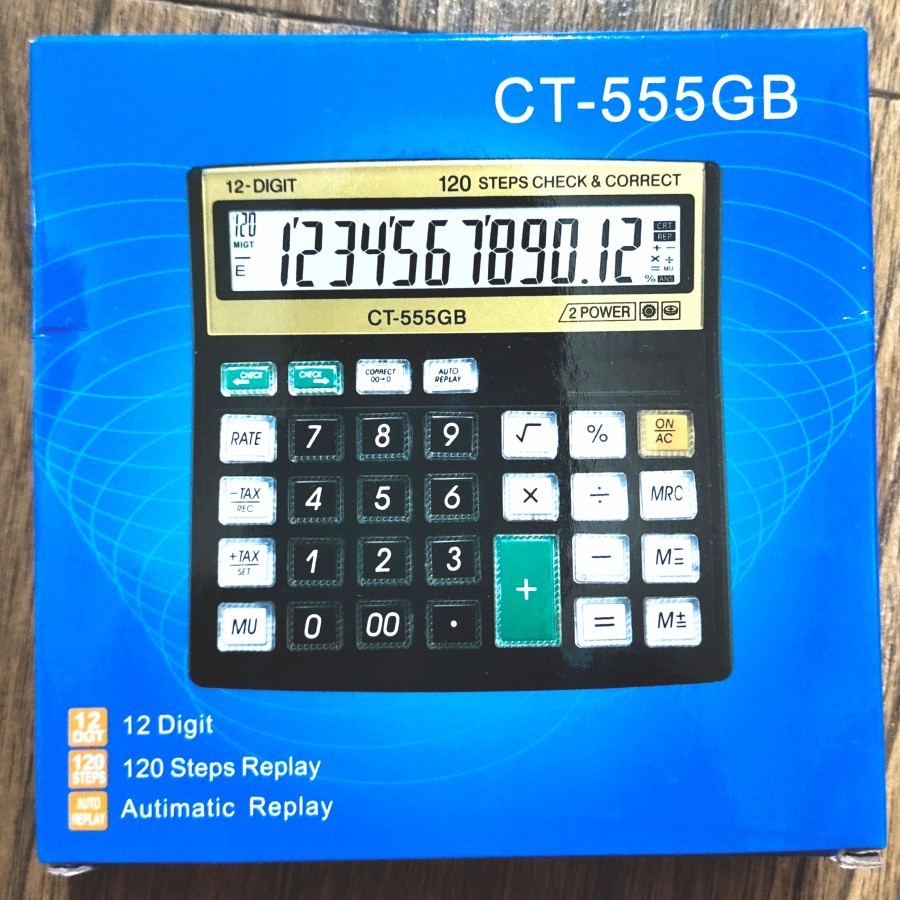 Kalkulator 12 Digit / Calculator / Alat Hitung Citizen CT 555GB | cunvalla