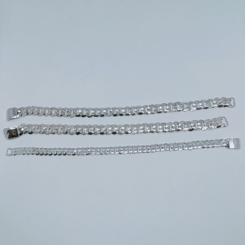 Gelang Perak Sasap Rait1 (Sisik Naga) Cowok Cewek Silver Original