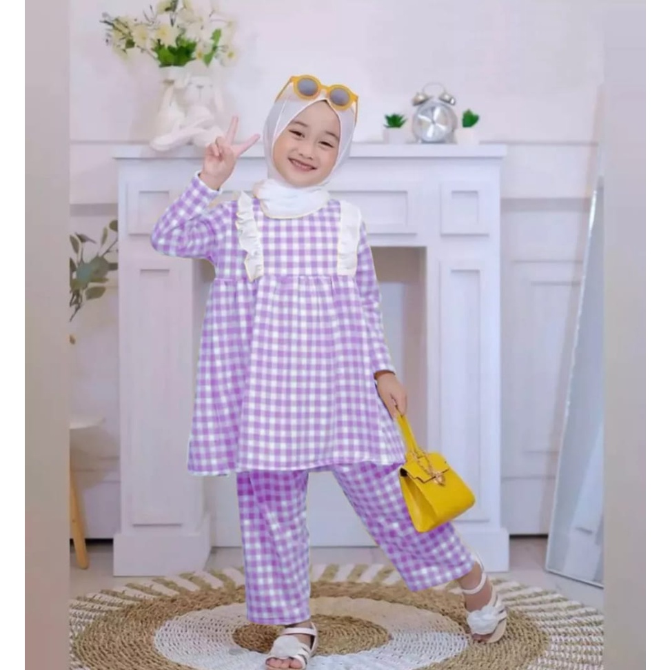 PROMO-SETELAN BAJU ANAK PEREMPUAN USIA 1-6 TAHUN SETELAN ANAK PEREMPUAN SLAVINA SET TERLARIS