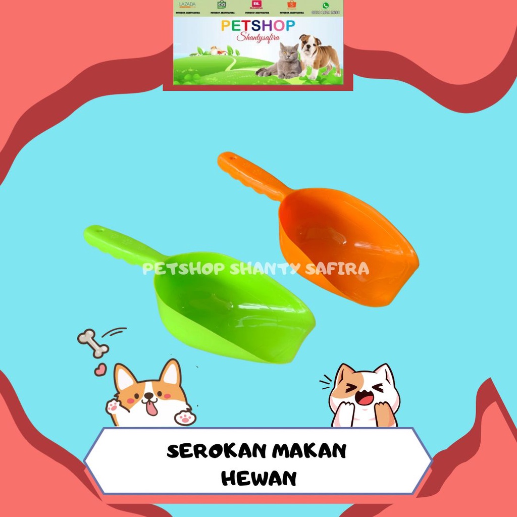 SEKOP MAKANAN HEWAN | SEROKAN MAKANAN KUCING | SEKOP SENDOK MAKANAN HEWAN  Dog food Cat food Untuk Anjing dan Kucing