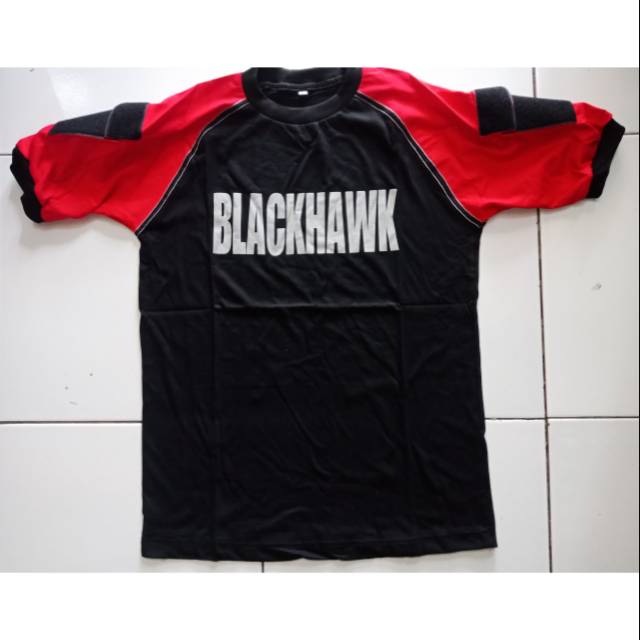 Kaos Tactical/Blackhawk Merah Kombinasi KAtun Combed Original