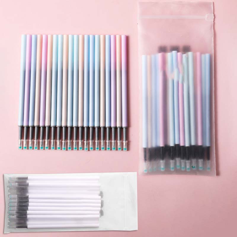 20 Pcs Black Students Full Needle Refill Bullet Head Refill Press Pen Smooth Test Durable Pen Refill