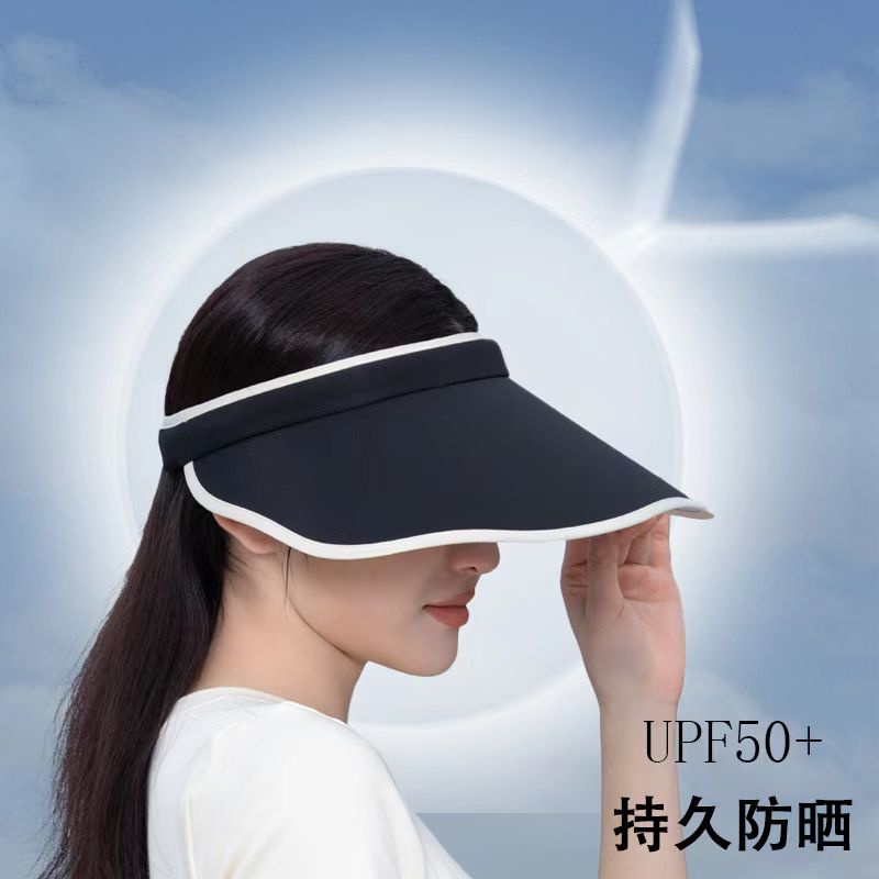 (Hello Girl) MZ24 Topi Visor Senam Wanita Summer ANTI UV Mulut Lebar Gaya Korea IMPORT