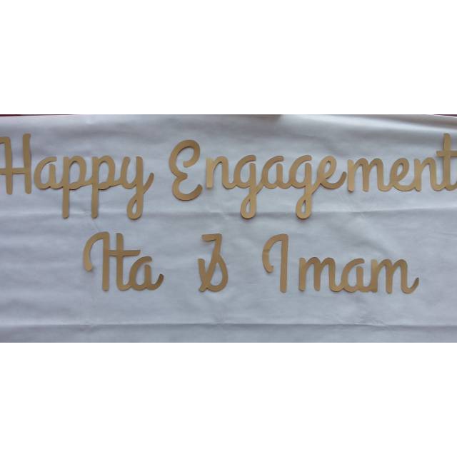 30 Ide Keren Tulisan  Happy  Engagement  Neng Eceu