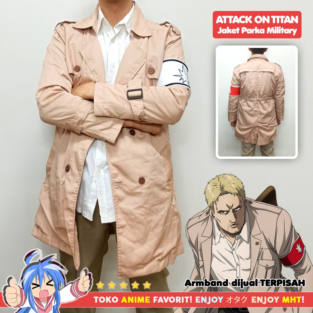 Jaket Parka Anime Militer Military Spy X Family Loid Forger Shingeki no Kyojin SNK Attack On Titan AOT