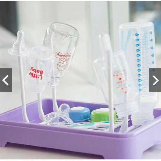 Little Baby FULL SET DRYING RACK - Rak Pengering Botol Susu DENGAN TUTUP / COVER - FDR1218