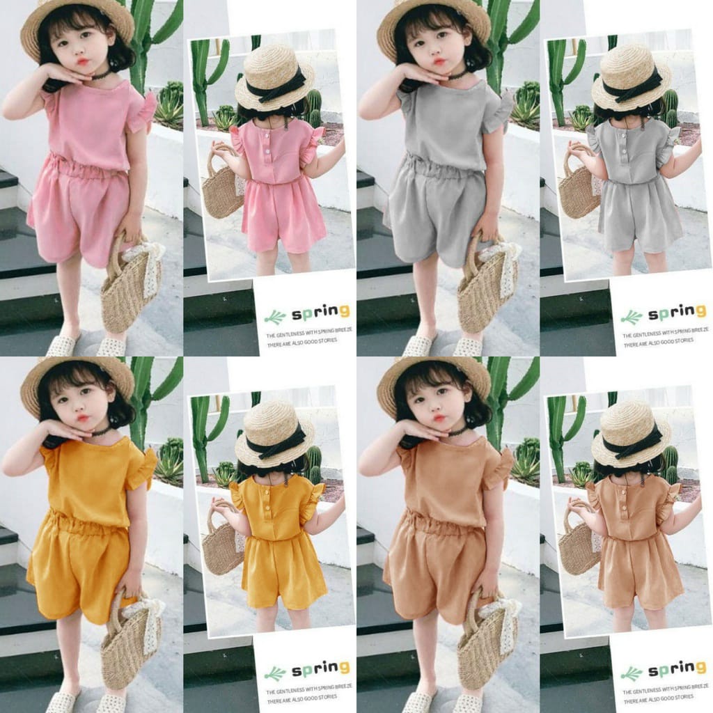 Baju Setelan Basic Setelan Anak Cewek Model Casual Terkini