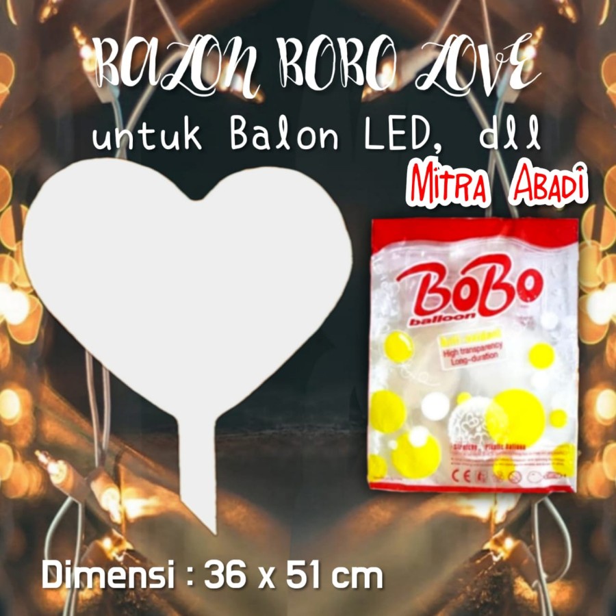 BALON PLASTIK Balon LED/BOBO BALON/BALON BOBO/Balon Lampu Tumblr