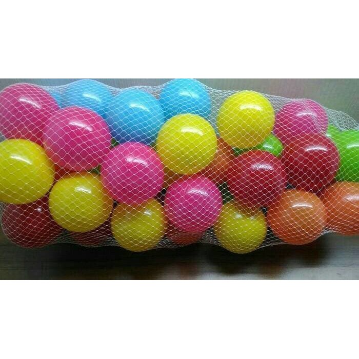 paket mandi bola isi 50 pieces bagus cerah murah rumah bisa gojek