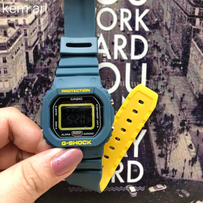 TERMURAH jam tangan casio g shock gls 5600 gshock gls5600 biru kuning Berkualitas
