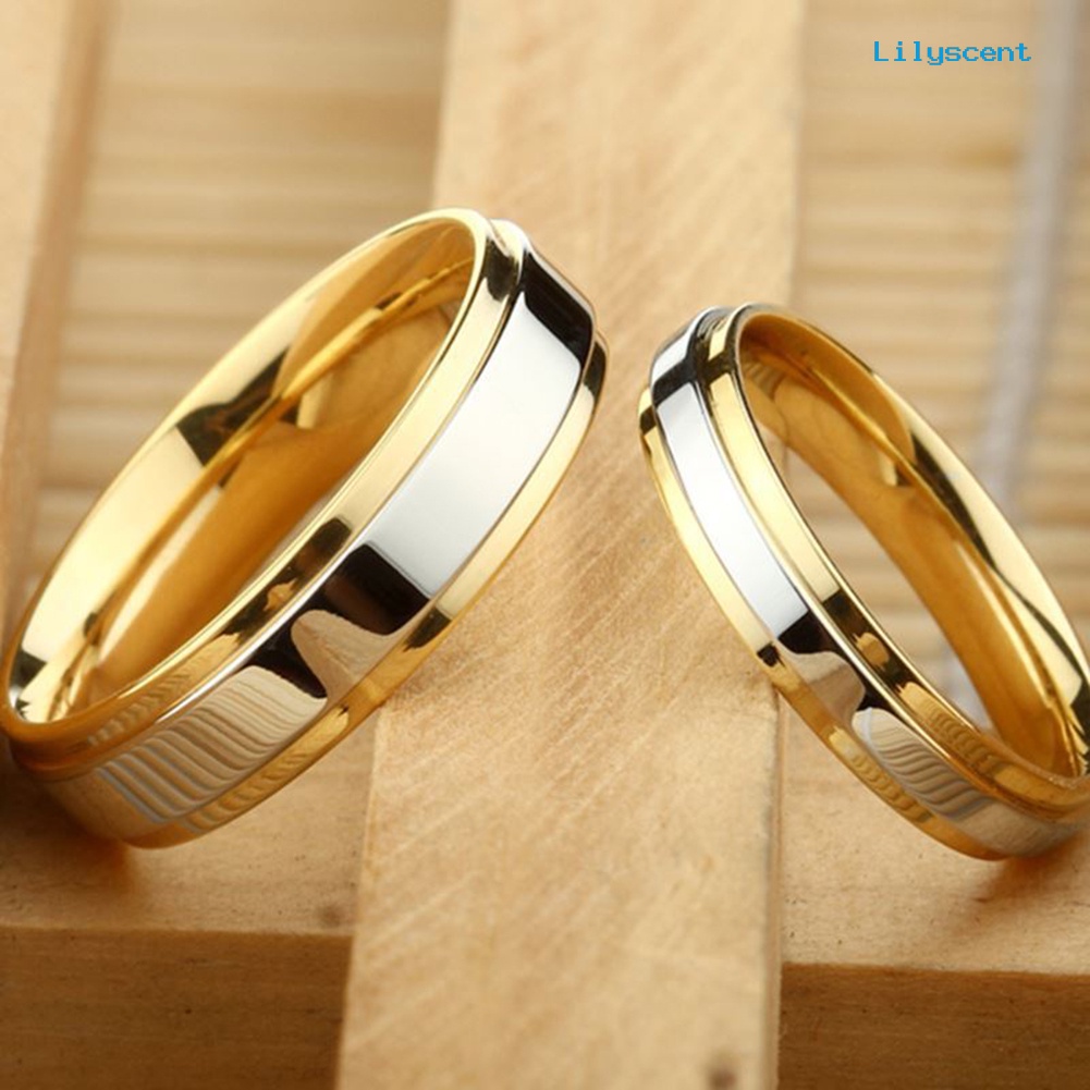 Cincin Pasangan Bahan Titanium Steel Untuk Pernikahan