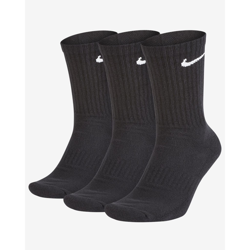 Kaos Kaki Nike Everyday Cush Crew 3Pr - Hitam SX7664-010 Original | Kaos Kaki Pendek
