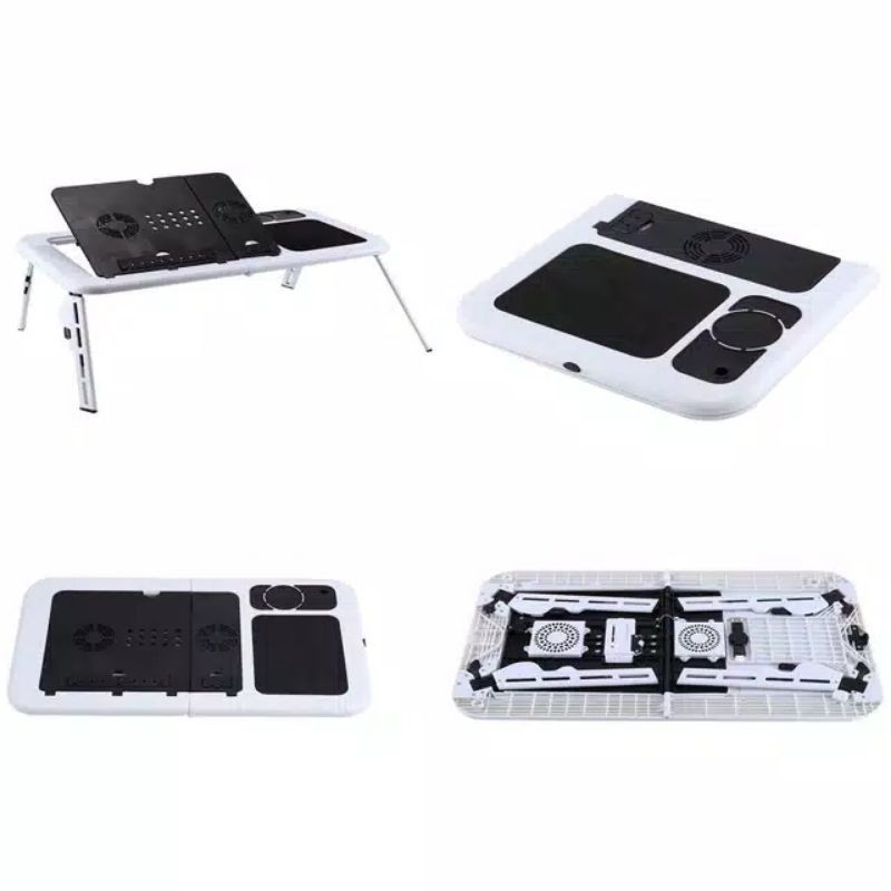MEJA LAPTOP LIPAT PORTABLE DENGAN KIPAS PENDINGIN