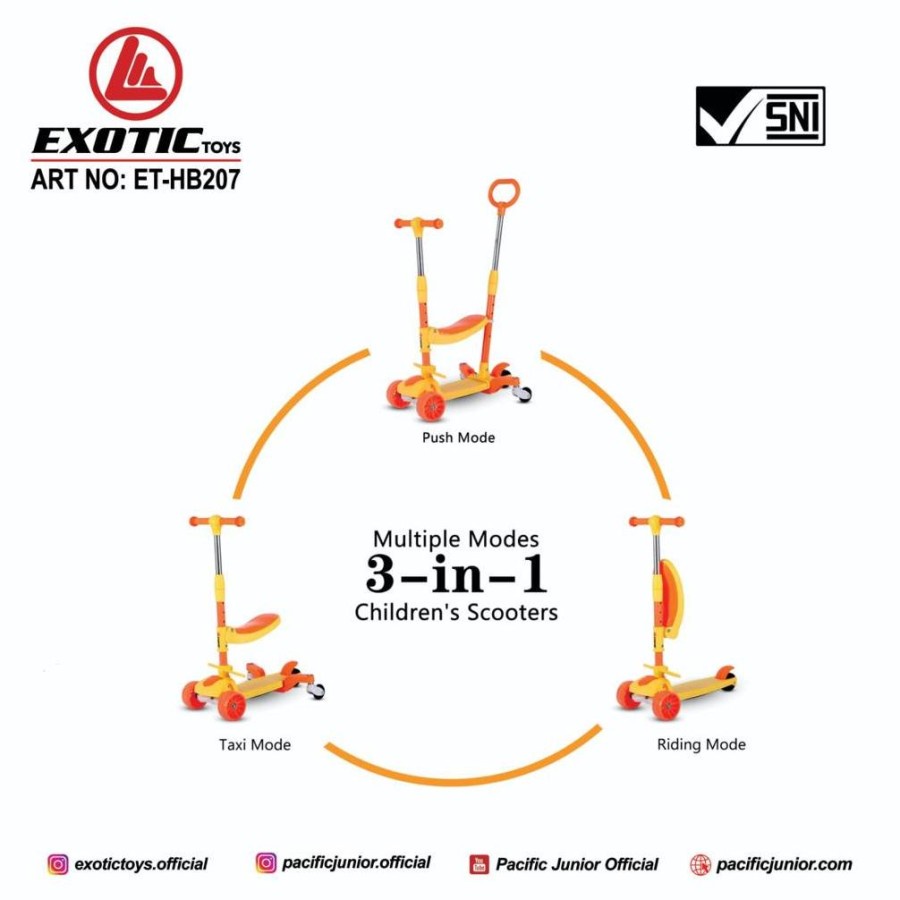 EXOTIC SCOOTER HB207 W/ SEAT MUSIC TONGKAT STIR