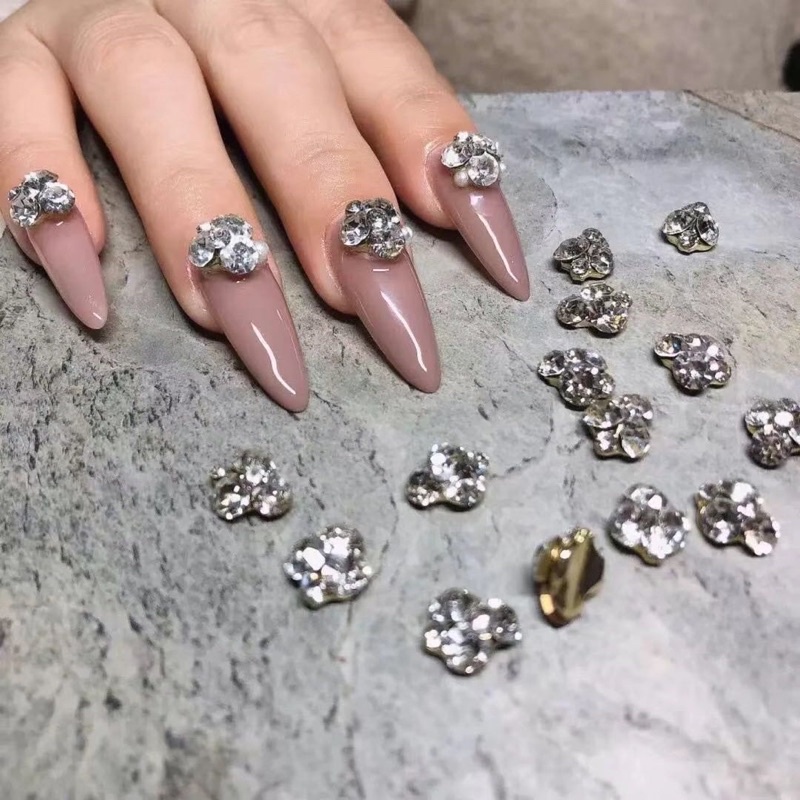 NAIL CHARMS SWAROVSKI TUMPUK HIASAN BATU RHINESTONE NAIL ART NAIL ACC CHARM SWAROVSKI WEDDING NAILS