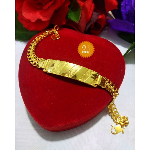 Gelang lapis emas 24karat