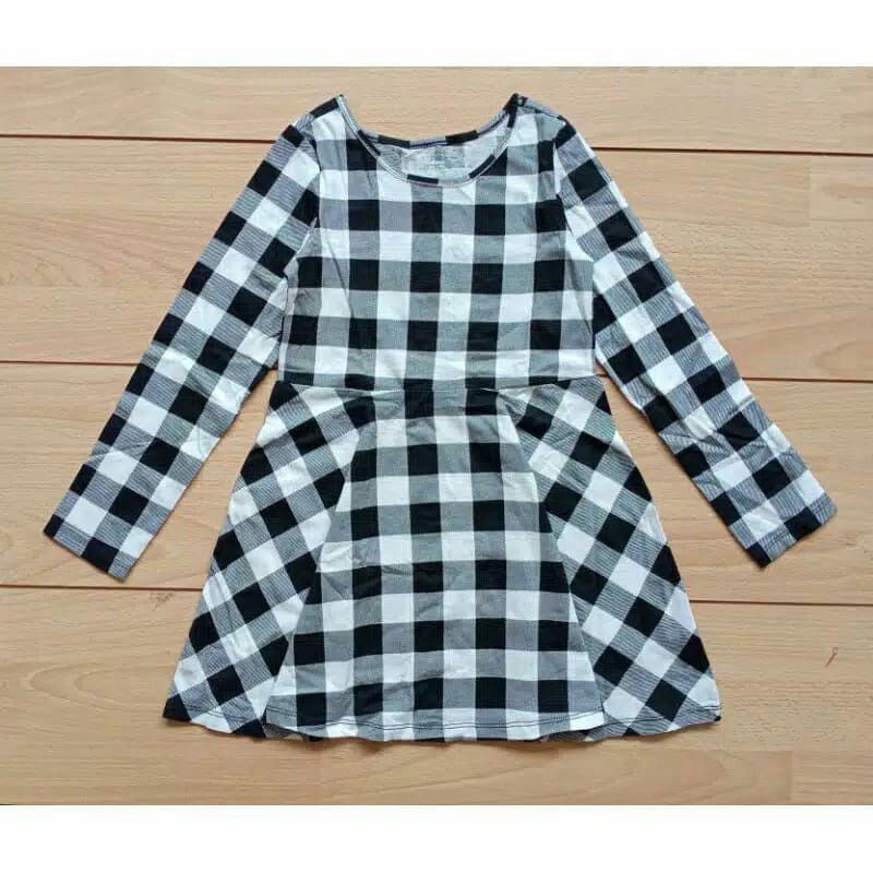 DRESS ANAK PEREMPUAN KOTAK-KOTAK