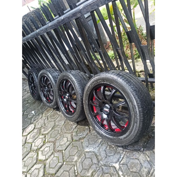 4 velg R15 pcd 100+Ban 185/65 sirion