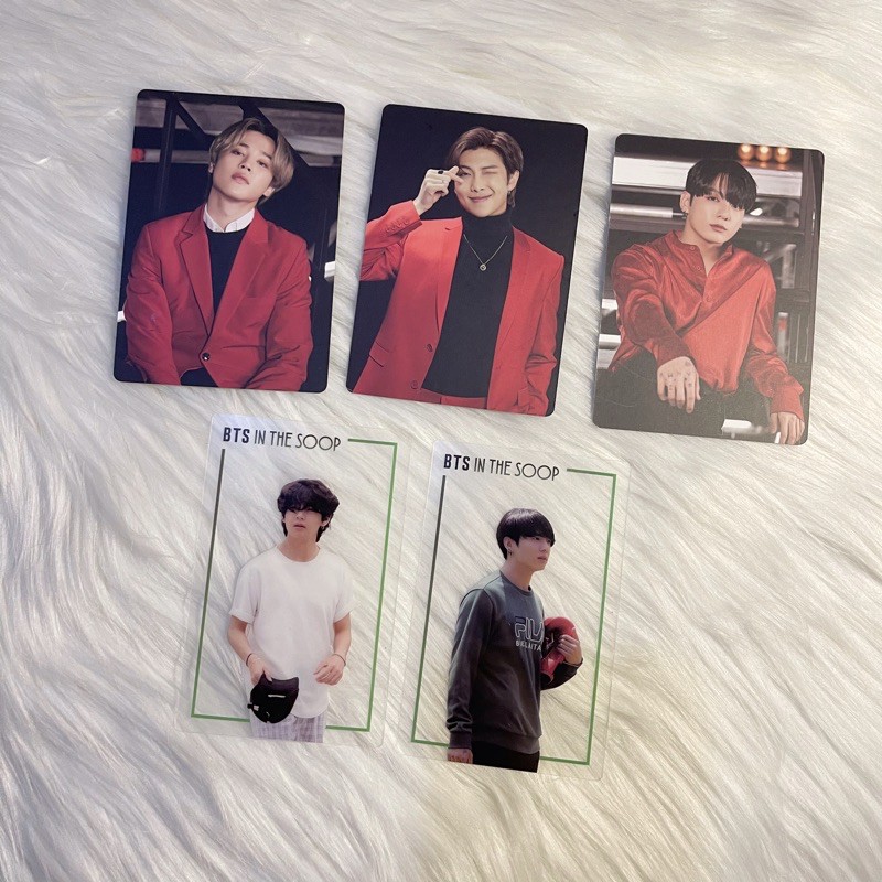 official mini photocard mots on:e , in the soop taehyung jungkook rm jimin bts