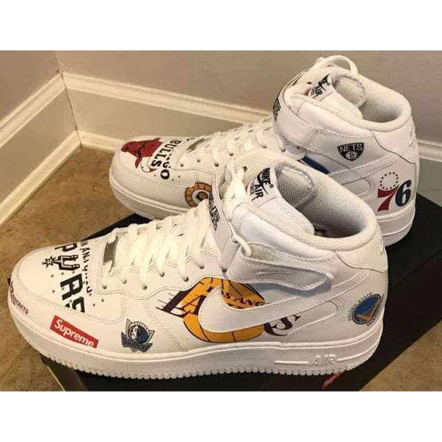 Nike Air Force 1 07 MID NBA x Supreme White PK Original Perfect Kicks