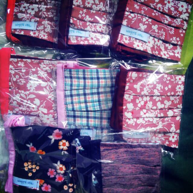 masker kain/hijab/motif
