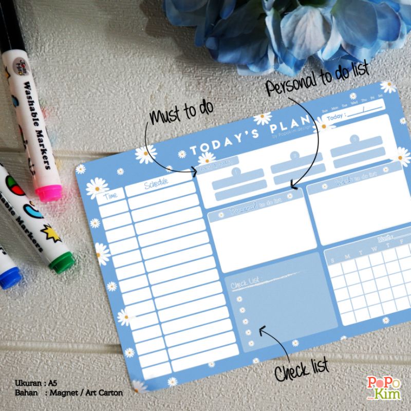 

Daily planner/daissy flower/Journal/scrapbook