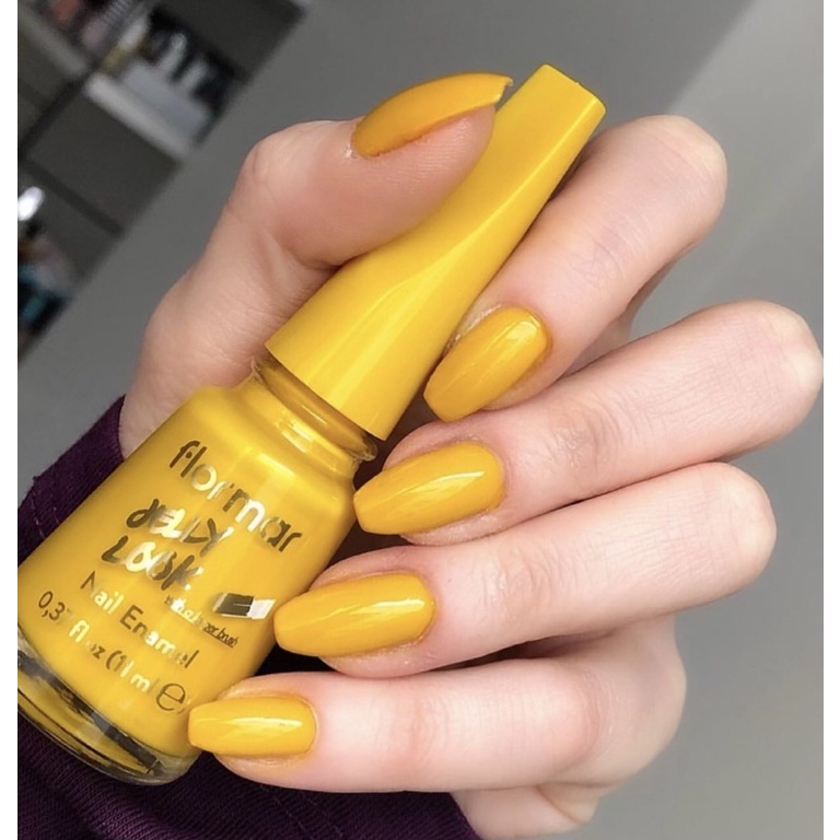 [ JL30 MUSTARD ] Kutek FLORMAR Kutek Halal Cat Kuku Kuning Kunyit Non Peel Off Nail Polish