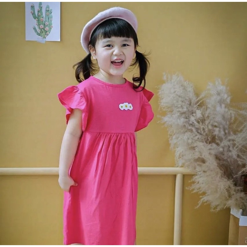 Baju Anak Dress Flower Smilee Original Super Premium Pakaian Anak  Perempuan  Kaos Terlaris Termurah