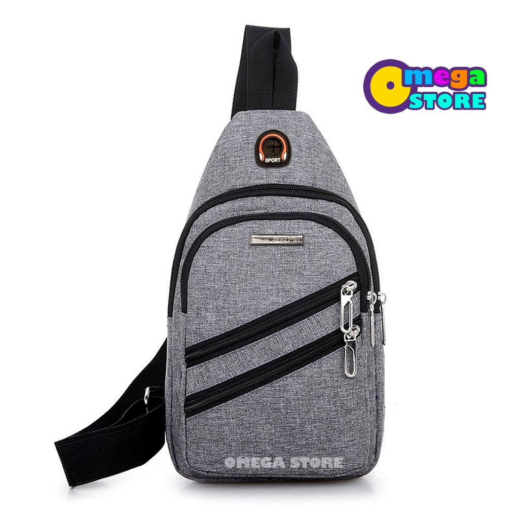 Sling Bag Pria Tas Selempang Pria Simpel Desain Kekinian Tas Bahan Kanvas - 121