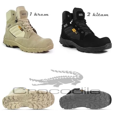 Sepatu Delta Cordura army tactical low 6 inch Cream Black Dessert Sepatu Pria Sepatu Boots