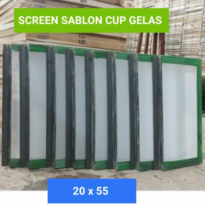 

Produk Unggulan] Screen Sablon Khusus Cup Gelas Plastik Ukuran 20X55