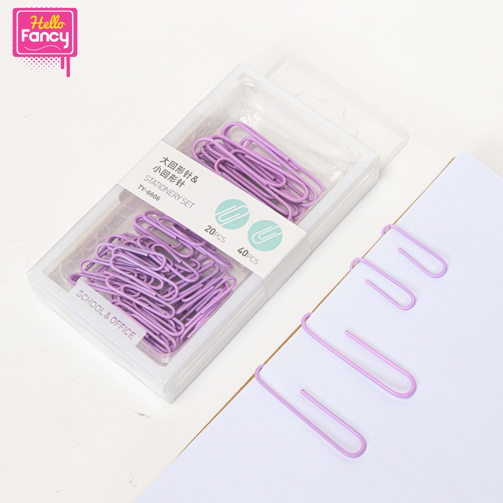 

Stationery Set Paper Clip Besar 20 Pcs Kecil 40 Pcs TY-6606